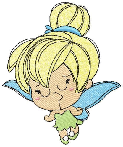 Fairy embroidery designs set - Baby girl embroidery design machine embroidery pattern - Pixie embroidery file - Fairies fantasy wand flower Marcia Embroidery