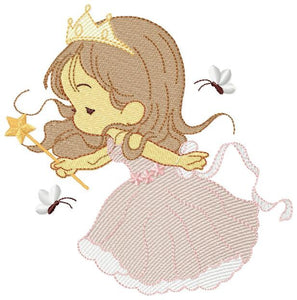 Fairy embroidery designs - Baby girl embroidery design machine embroidery pattern - Pixie embroidery file - Fairy design Instant Download