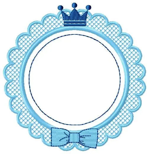 Crown embroidery designs - Frame embroidery design machine embroidery pattern - baby embroidery file - frame shape crown instant download Marcia Embroidery