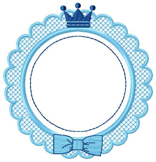 Crown embroidery designs - Frame embroidery design machine embroidery pattern - baby embroidery file - frame shape crown instant download