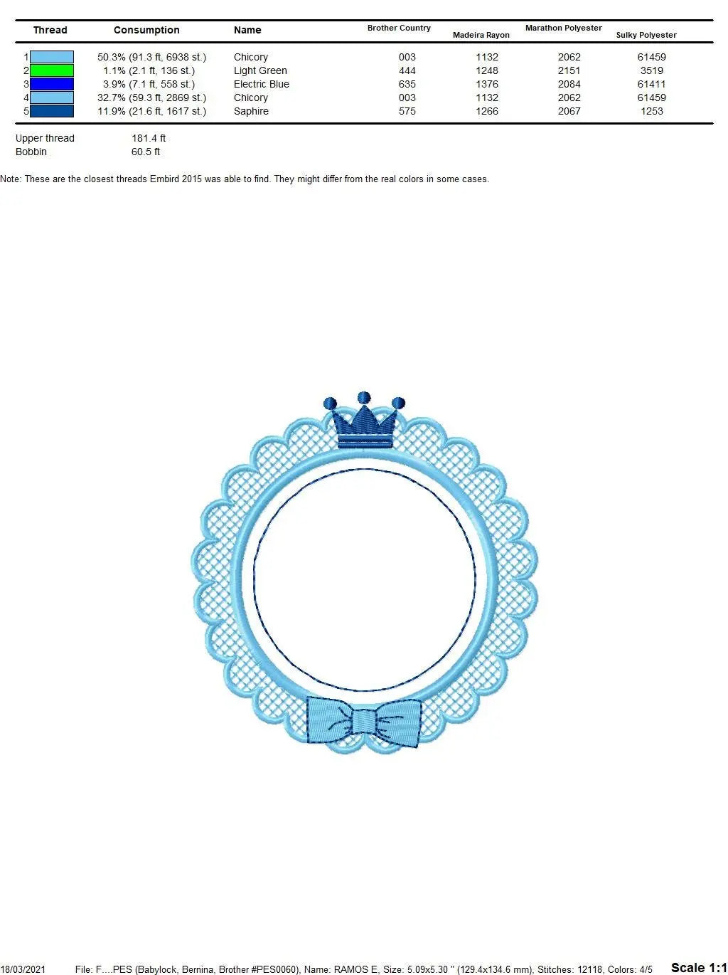 Crown embroidery designs - Frame embroidery design machine embroidery pattern - baby embroidery file - frame shape crown instant download Marcia Embroidery
