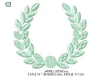 Load image into Gallery viewer, Laurel embroidery designs - Monogram frame embroidery design machine embroidery pattern - Tea towel embroidery laurel wreath design pes jef
