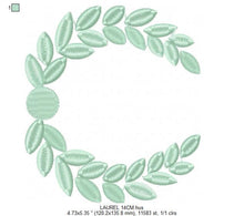 Load image into Gallery viewer, Laurel embroidery designs - Monogram frame embroidery design machine embroidery pattern - Tea towel embroidery laurel wreath design pes jef
