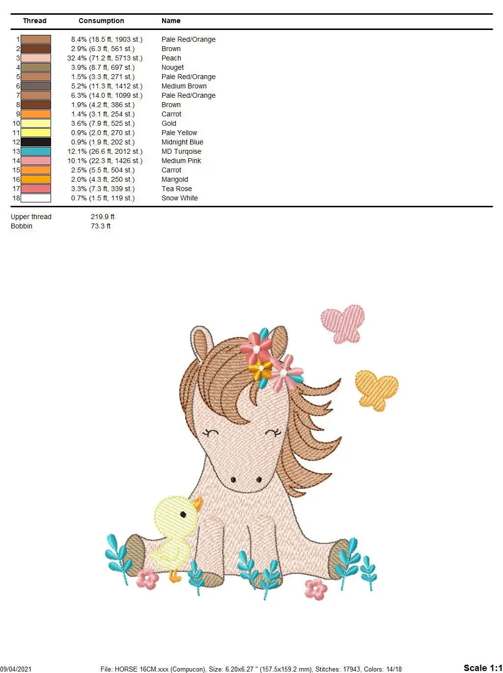 Horse embroidery design - Baby Girl embroidery designs machine embroidery pattern - Duck embroidery file Bird embroidery - instant download Marcia Embroidery