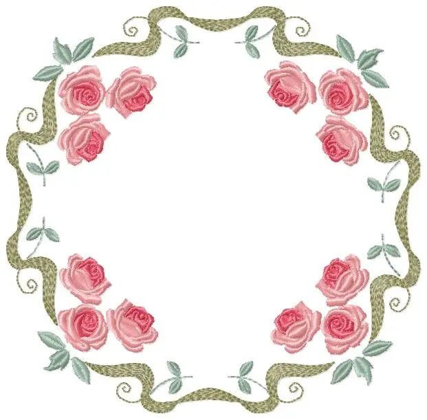 Monogram Frame embroidery designs - Flower embroidery design machine embroidery pattern - Rose wreath embroidery file - baby girl embroidery Marcia Embroidery