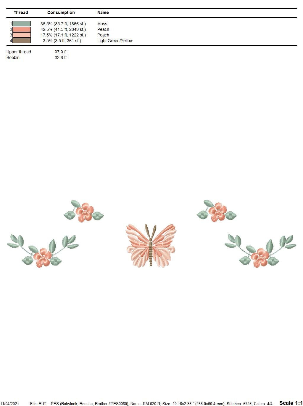 Flower embroidery designs - Butterfly embroidery design machine embroidery pattern - Tea towel embroidery file - Kitchen apron download pes
