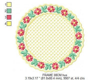 Load image into Gallery viewer, Flowers Frame embroidery designs - Flower embroidery design machine embroidery pattern - Rose embroidery file
