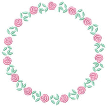 Carica l&#39;immagine nel visualizzatore di Gallery, Frame embroidery designs - Flower embroidery design machine embroidery pattern - Rose embroidery file girl embroidery - roses frame design
