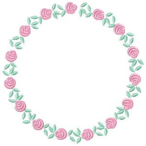 Frame embroidery designs - Flower embroidery design machine embroidery pattern - Rose embroidery file girl embroidery - roses frame design