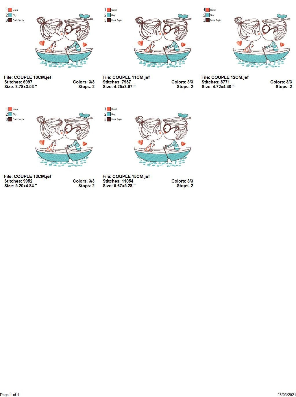 Love Couple embroidery designs - Valentines in a boat machine embroidery pattern - Romance gondula girlfriend boyfriend - Instant download