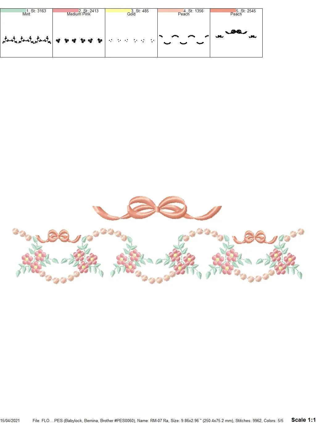 Flowers embroidery designs - Roses embroidery design machine embroidery pattern - Entwined flowers embroidery file - instant download towel Marcia Embroidery