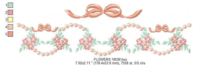 Flowers embroidery designs - Roses embroidery design machine embroidery pattern - Entwined flowers embroidery file - instant download towel Marcia Embroidery
