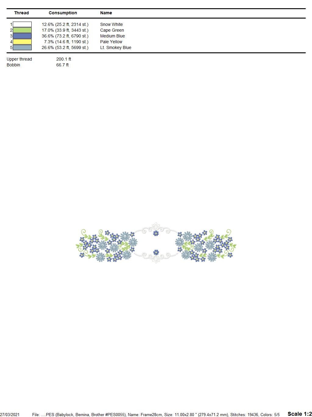 Monogram Frame embroidery designs - Flower embroidery design machine embroidery pattern - Rose wreath embroidery file - instant download