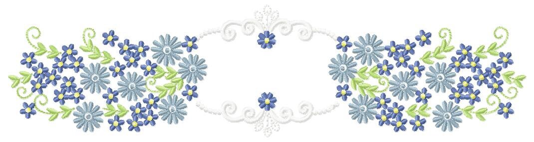 Monogram Frame embroidery designs - Flower embroidery design machine embroidery pattern - Rose wreath embroidery file - instant download
