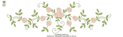 Flowers embroidery designs - Roses embroidery design machine embroidery pattern - entwined roses embroidery file - instant download towel Marcia Embroidery