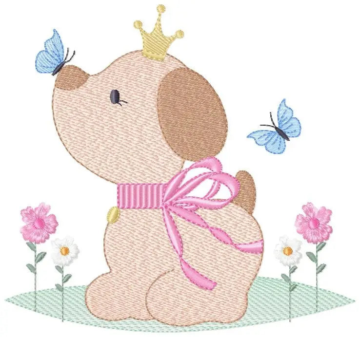 Female Dog embroidery designs - Dogs embroidery design machine embroidery pattern - Puppy embroidery file -  baby girl embroidery download Marcia Embroidery