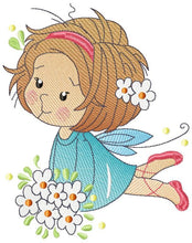 Laden Sie das Bild in den Galerie-Viewer, Fairy embroidery designs - Baby girl embroidery design machine embroidery pattern - Pixie embroidery file - Fairy design Instant Download
