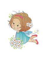 Charger l&#39;image dans la galerie, Fairy embroidery designs - Baby girl embroidery design machine embroidery pattern - Pixie embroidery file - Fairy design Instant Download
