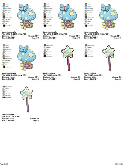 Fairy embroidery designs set - Baby girl embroidery design machine embroidery pattern - Pixie embroidery file - Fairies fantasy wand flower Marcia Embroidery