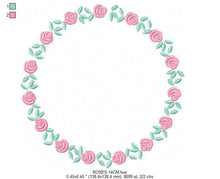 Charger l&#39;image dans la galerie, Frame embroidery designs - Flower embroidery design machine embroidery pattern - Rose embroidery file girl embroidery - roses frame design
