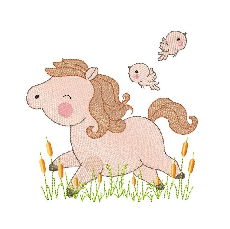 Horse embroidery design - Baby Girl embroidery designs machine embroidery pattern - Birds embroidery file Bird embroidery - instant download - Marcia Embroidery