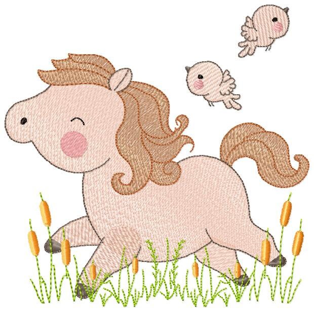 Horse embroidery design - Baby Girl embroidery designs machine embroidery pattern - Birds embroidery file Bird embroidery - instant download - Marcia Embroidery
