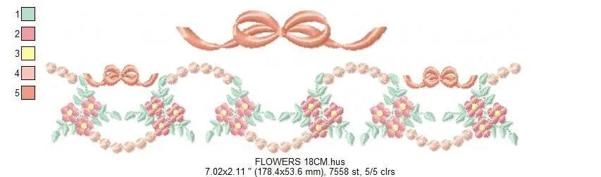 Flowers embroidery designs - Roses embroidery design machine embroidery pattern - Entwined flowers embroidery file - instant download towel Marcia Embroidery