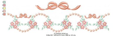 Flowers embroidery designs - Roses embroidery design machine embroidery pattern - Entwined flowers embroidery file - instant download towel Marcia Embroidery