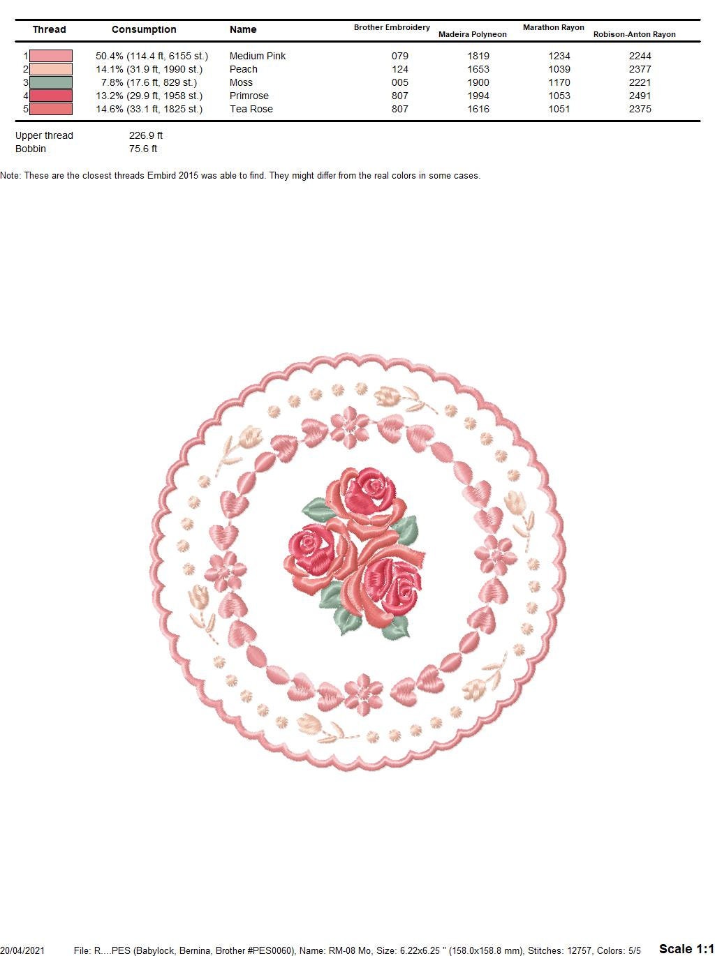 Flowers embroidery designs - Roses Frame Tag machine embroidery pattern - Floral Kitchen Towel - Instant digital download pes jef dst hus