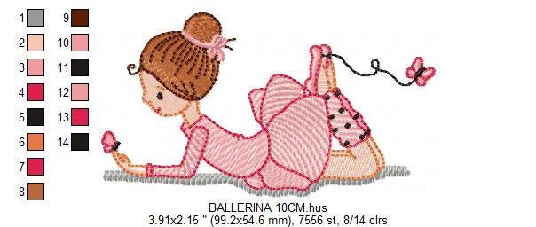 Ballerina embroidery designs - Ballet embroidery design machine embroidery pattern - Baby girl embroidery file digital file instant download Marcia Embroidery