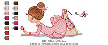 Cargar imagen en el visor de la galería, Ballerina embroidery designs - Ballet embroidery design machine embroidery pattern - Baby girl embroidery file digital file instant download
