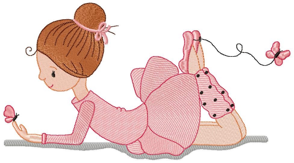 Ballerina embroidery designs - Ballet embroidery design machine embroidery pattern - Baby girl embroidery file digital file instant download Marcia Embroidery