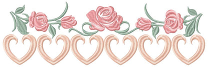 Roses embroidery designs - Kitchen Towel embroidery design machine embroidery pattern - Floral embroidery file - instant download pes jef