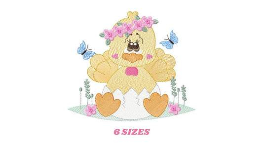 Baby chick embroidery designs - Rooster embroidery design machine embroidery pattern - instant download - Chick with egg embroidery file pes