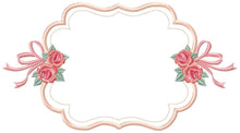 Cargar imagen en el visor de la galería, Frame embroidery designs - Flower embroidery design machine embroidery pattern - Roses embroidery file - monogram frame applique design
