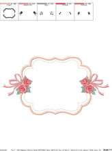 Cargar imagen en el visor de la galería, Frame embroidery designs - Flower embroidery design machine embroidery pattern - Roses embroidery file - monogram frame applique design
