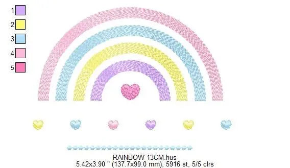 Cloud embroidery design - Rainbow embroidery designs machine embroidery pattern - Baby girl embroidery file - digital download sky rainbow Marcia Embroidery