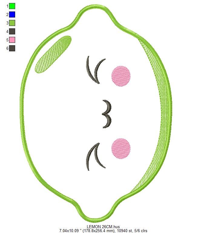 Lime embroidery designs - Fruit embroidery design machine embroidery pattern - Kitchen embroidery file Lemon applique Fruit applique design