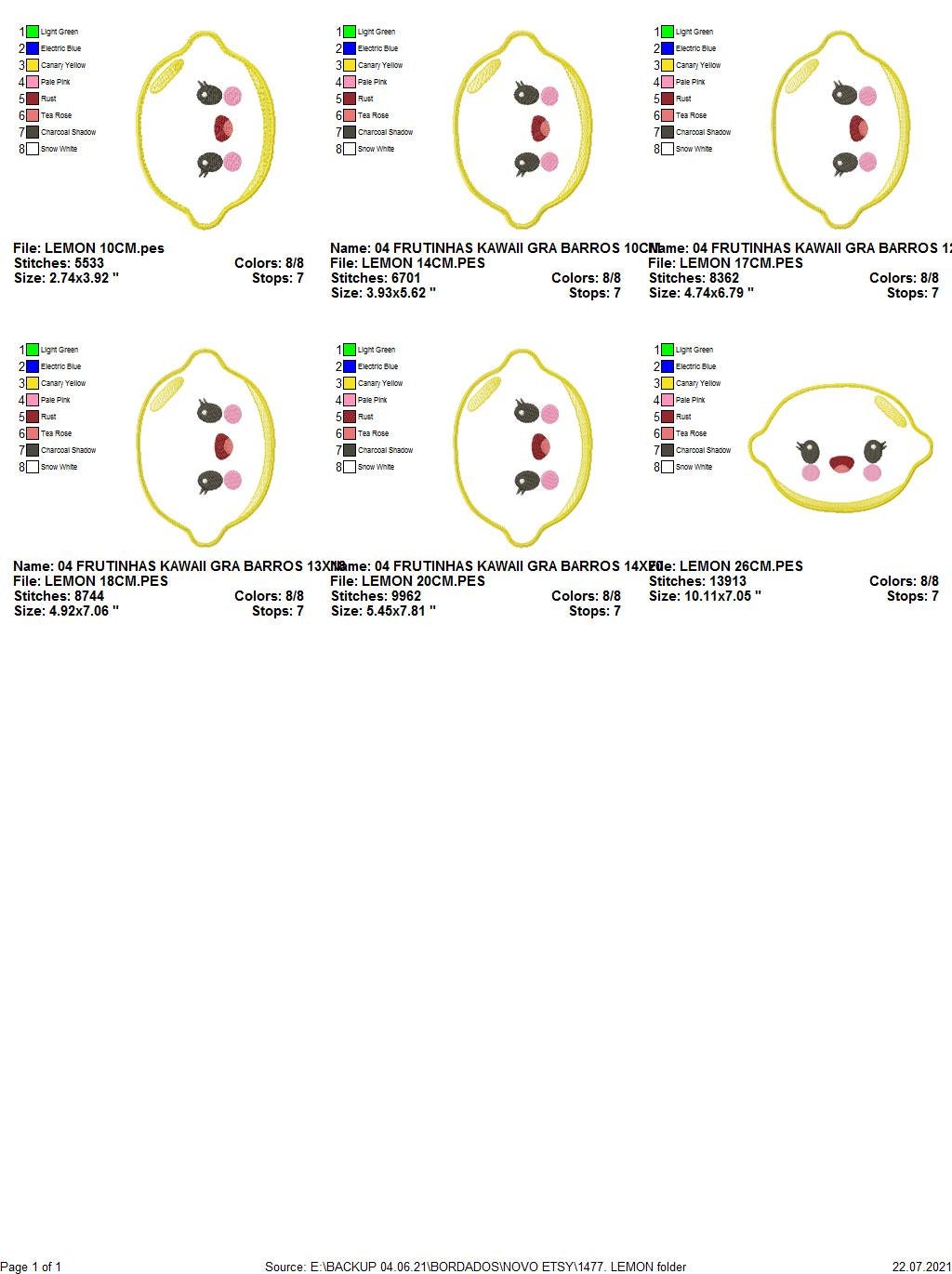 Lemon embroidery designs - Fruit embroidery design machine embroidery pattern - Kitchen embroidery file - Lime applique instant download pes