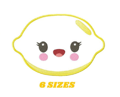 Lemon embroidery designs - Fruit embroidery design machine embroidery pattern - Kitchen embroidery file - Lime applique instant download pes