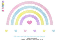 Load image into Gallery viewer, Cloud embroidery design - Rainbow embroidery designs machine embroidery pattern - Baby girl embroidery file - digital download sky rainbow
