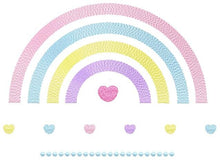 Carica l&#39;immagine nel visualizzatore di Gallery, Cloud embroidery design - Rainbow embroidery designs machine embroidery pattern - Baby girl embroidery file - digital download sky rainbow
