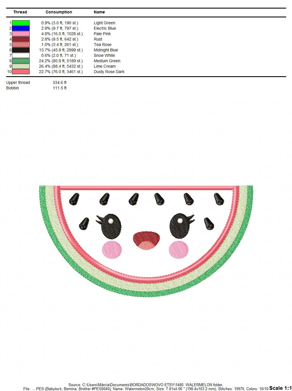 Watermelon embroidery designs - Fruit embroidery design machine embroidery pattern - Watermelon applique design - Kitchen embroidery file