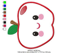 Laden Sie das Bild in den Galerie-Viewer, Apple embroidery designs - Fruit embroidery design machine embroidery pattern - Kitchen embroidery file Apple applique Fruit applique design
