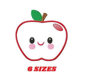 Apple embroidery designs - Fruit embroidery design machine embroidery pattern - Kitchen embroidery file Apple applique Fruit applique design