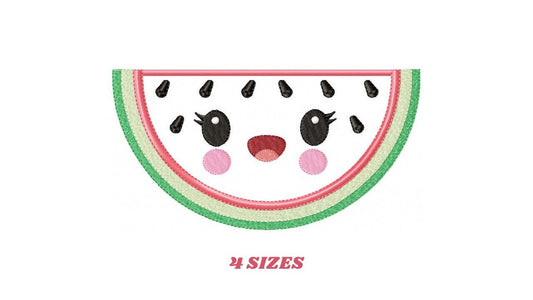 Watermelon embroidery designs - Fruit embroidery design machine embroidery pattern - Watermelon applique design - Kitchen embroidery file