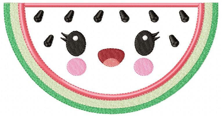 Watermelon embroidery designs - Fruit embroidery design machine embroidery pattern - Watermelon applique design - Kitchen embroidery file