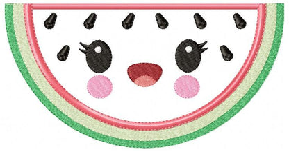 Watermelon embroidery designs - Fruit embroidery design machine embroidery pattern - Watermelon applique design - Kitchen embroidery file