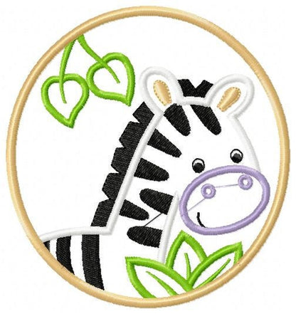 Zebra embroidery designs - Animal embroidery design machine embroidery pattern - Safari embroidery file - Zebra applique design download
