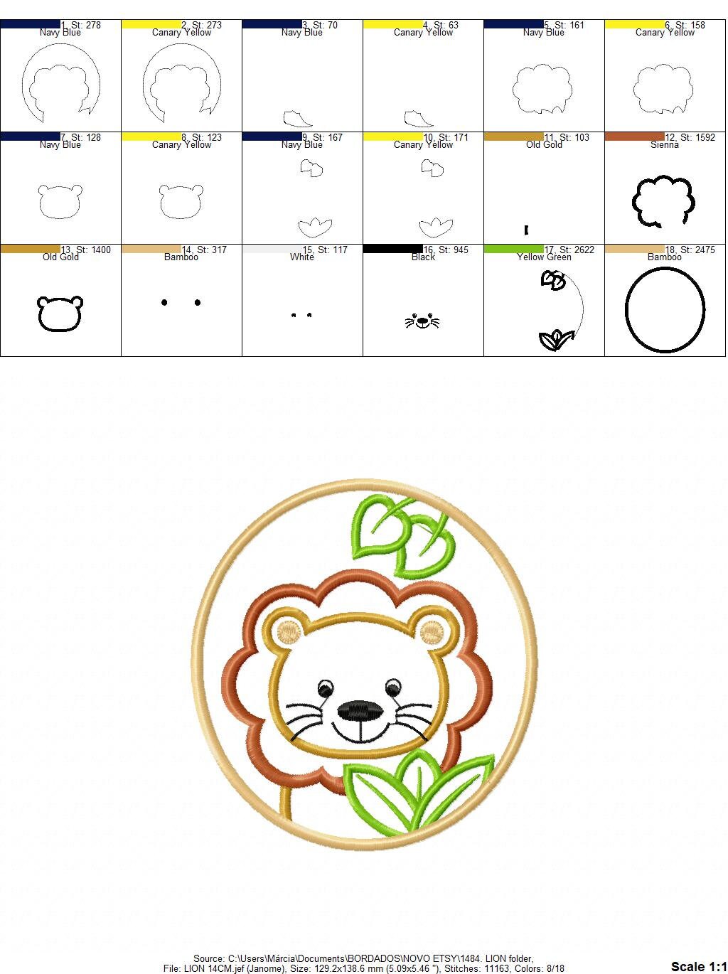 Lion embroidery designs - Animal embroidery design machine embroidery pattern - Safari embroidery file - Lion applique design download